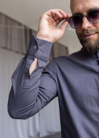 Сорочка з льону з довгим рукавом на ґудзику MonsterBrand (346049096)