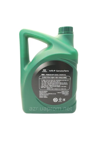 Олива моторна синтетична Hyundai/Kia/ Premum DPF Diesel 5W30 ACEA C3, каністра 6 л ( 05200-00620) Mobis (392738445)