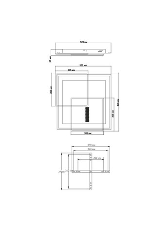 Управляемая светодиодная люстра STERREN 105W 3S 520×535×55-WHITE/BLACK-220-IP20 ESLLSE (301020839)