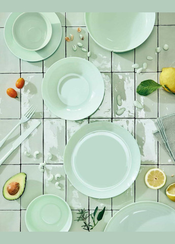Столовий сервіз Plumi Paradise Green з 18 предметів (V9232) Luminarc (333706688)