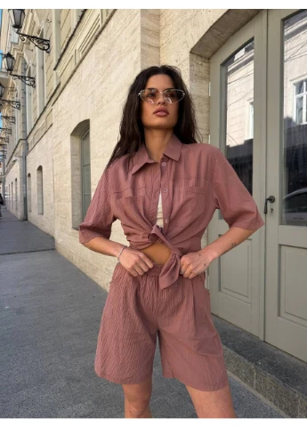 Женский прогулочный костюм с рубашкой Fashion (394334950)