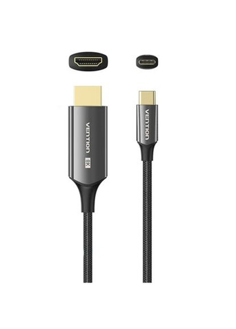 Кабель USB 3.1 TypeC M - HDMI M, 1.8m 8K 60 Гц Zinc Alloy TPE Black Vention (315143543)