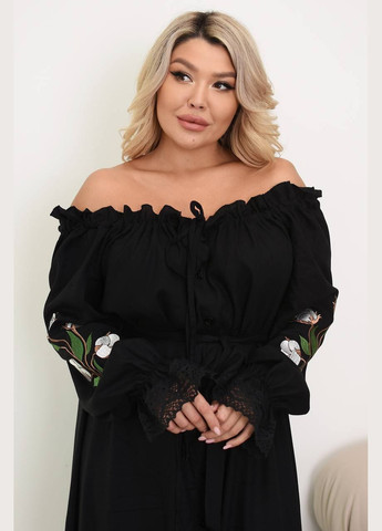 Черное праздничный, вечернее платье Україна однотонное