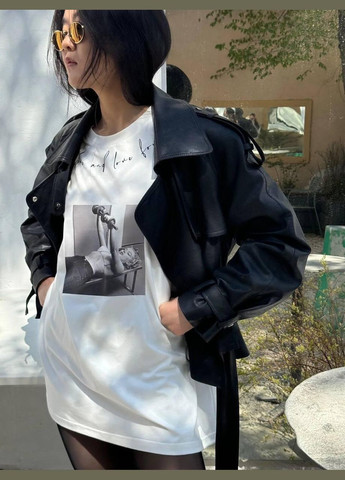 Футболка женская - оверсайз крой, с принтом JUGO Simple № 356 - (338702310)