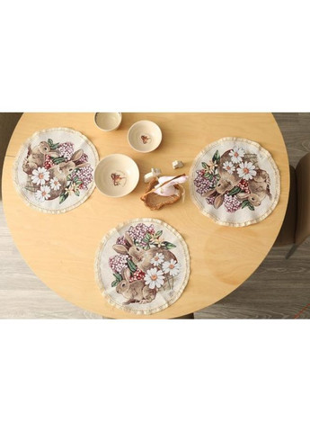 Гобеленовая салфетка Alicia круглая 35 см Разноцветный (8260) Прованс (367108641)