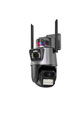 Вулична охоронна поворотна WIFI камера Dual Lens Zoom 8MP сирена, зум, віддаленим доступом онлайн Baellerry (386240500)