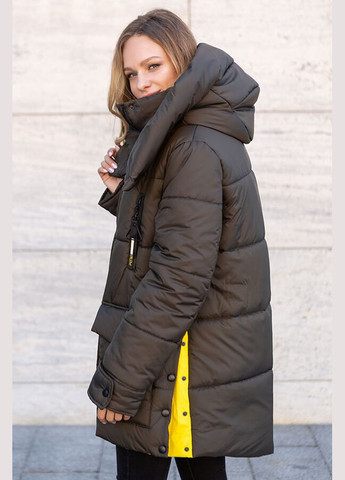 Оливковая (хаки) зимняя зимняя куртка магда (01123-green46) MioRichi