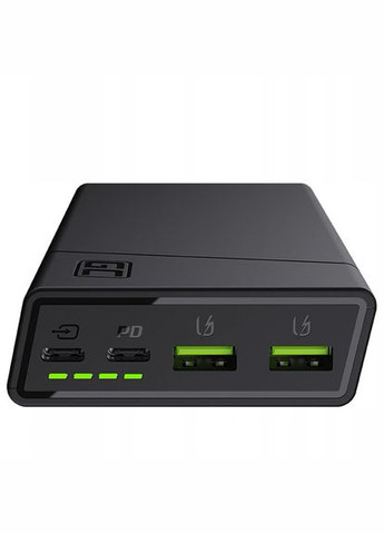 Внешний аккумулятор (павербанк) GC PowerPlay20 20000mAh, 18W Black (PBGC03) Green Cell (315503985)