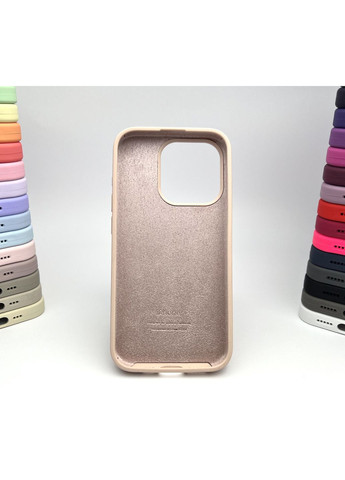 Чехол на 15 PRO Silicone Case Full Open Camera Cover для айфона 15 ПРО микрофибра Pink sand / No Brand (369137503)