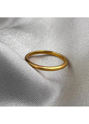 Позолочене кільце американка з медичної сталі 2 мм RS-076 No Brand (299634590)