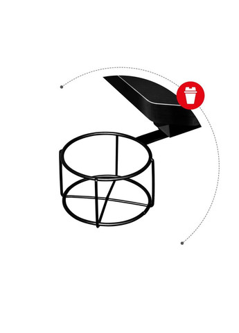 Компьютерный стол HERO 2.5 BLACK Huzaro (346534480)