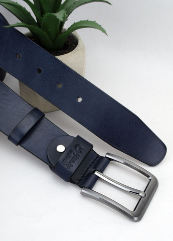 Ремень мужской кожаный HC-4088 blue (135 см) синий под джинсы HandyCover (285742844)