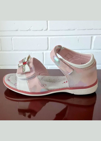 Розовые повседневные, праздничные открытые сандалии босоножки с липучками для девочки Y Top на липучке