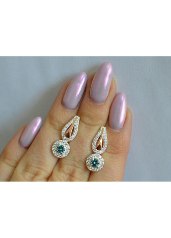 Серебряные серьги с золотыми пластинами Silver Style (367112177)