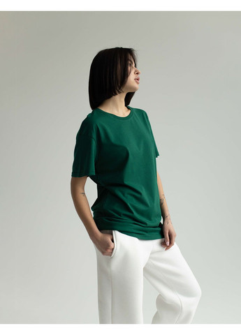 Темно-зелена унісекс футболка коттон (0011600sml3xl) Casual Trend №116