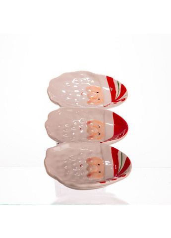 Менажница Santa Claus фарфоровая на 3 секции 33.5*12.5 см Yiwu (369960255)