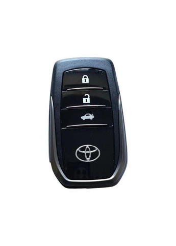 Чохол ключа сірий + золота окантовка (3 кнопки) TPU Toyota (369611258)