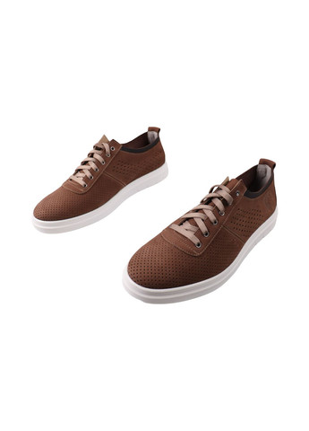 Коричневі кеди чоловічі коричневі натуральний нубук Maxus Shoes 148-24LTSP