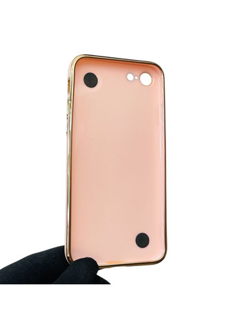 Чохол для телефона iPhone 8 жіночій із ремінцем з прикрасами та золотою окантовкою на айфон 8 пудровий gs1 Apple (366022705)