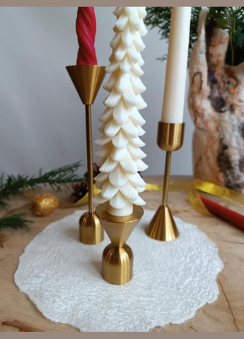 Набор подсвечников gold 3 шт различной высоты, двухсторонний. No Brand (316631251)