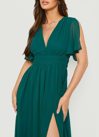 Изумрудное платье Boohoo