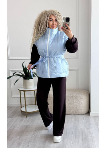 Жилетка с поясом, плащевка лаке+синтепон 150 Україна (353828030)