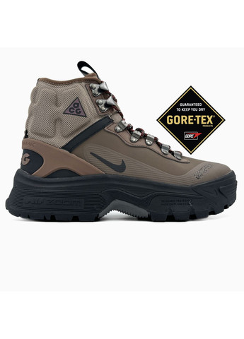 Цветные демисезонные кроссовки мужские nike acg air zoom gaiadome gtx brown найк асж аир зум No Brand