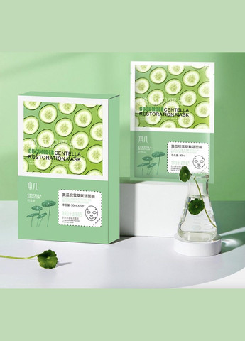 Восстанавливающая маска с огурцом и центелой азиатской Benji Cucumber Centella Restoration Mask 30 мл Xue Lan Hua (335868380)