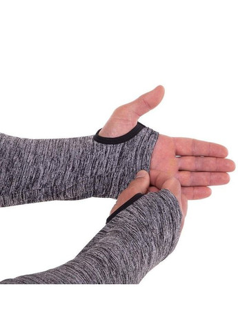 Чоловічий лонгслів компресійний спортивний чоловічий з капюшоном і вирізом для великого пальця CO-2017 Сірий Jason (326785245)