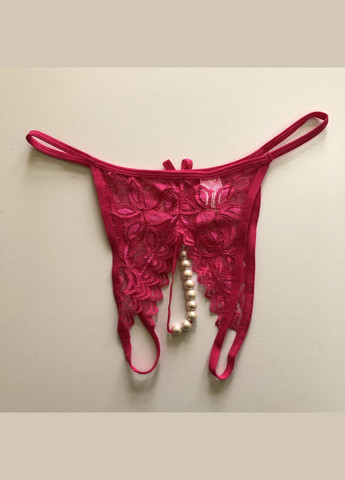Кружевные трусики с открытым доступом и с нитью из жемчужин Sexy OneSize (8-32) No Brand (312005125)