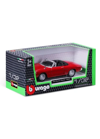Автомодель Alfa Romeo Spider 1966 красная 1:32 Bburago (398204674)
