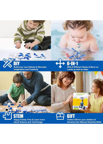 Развивающая игрушка сделай сам BIGEARN Solar Robot 6 в 1 No Brand (354829091)