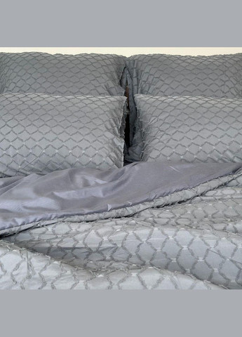 Постельное белье Евро 200х215 наволочка 50х70 2шт Серый No Brand (342097607)