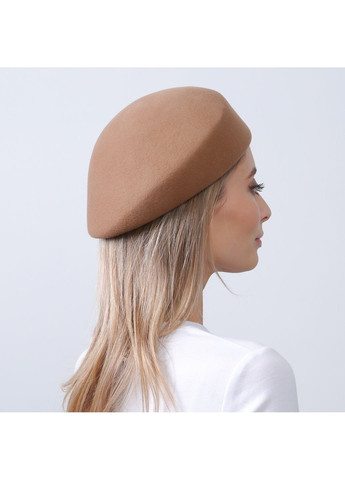 Берет женский шерсть бежевый КОЛИН LuckyLOOK 717-947 (322790168)