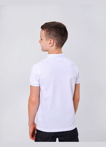 Белая детская футболка-футболка-поло (короткий рукав) белый для мальчика Smil