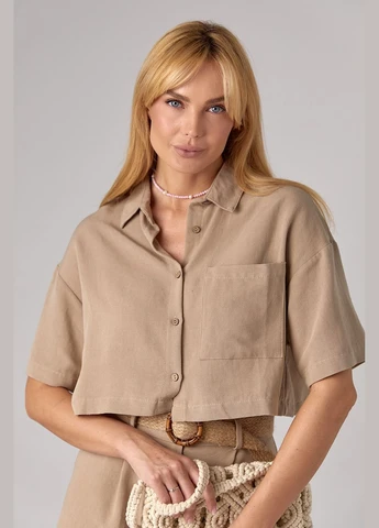 Кофейная рубашка Lurex