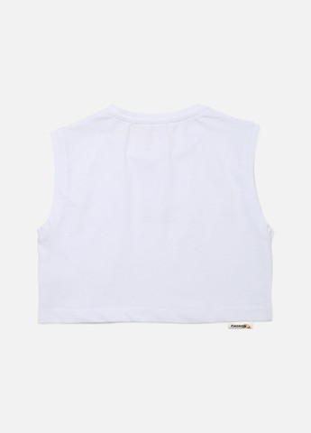 Белая летняя футболка с коротким рукавом для девочки цвет белый цб-00273318 Yuki