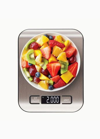 Электронные кухонные весы с металлической платформой 5кг/1г с LCD экраном ER-451 No Brand (328089325)