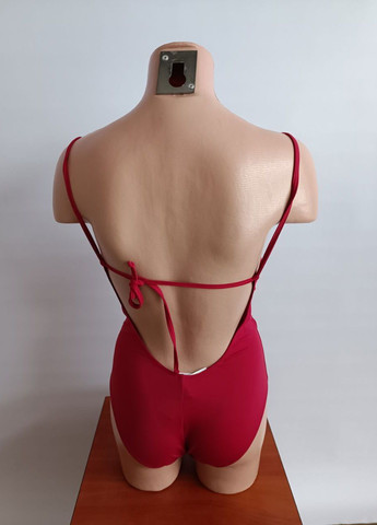 Бордовий літній купальник синій суцільний OVS