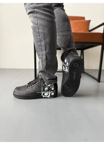 КРОСІВКИ ЖІНОЧІ NIKE 1 LOW Х COMME DES GARÇONS SUPREME BLACK НАЙК АІР РЕТРО ЧОРНІ No Brand чорні демісезони (391999657)