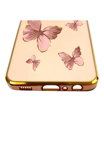 Чехол для Galaxy M22 4G (SM-M225F) с принтом золотые бабочки с защитой камеры с золотой окантовкой Samsung (399771124)