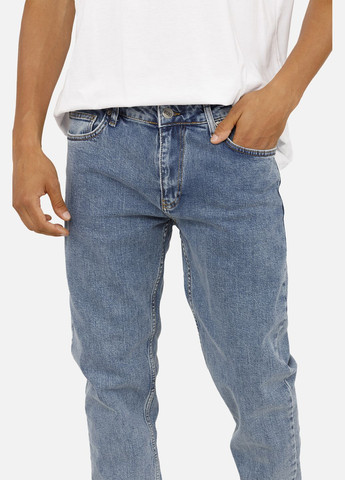 Голубые демисезонные мужские джинсы carrot цвет голубой цб-00258142 Catch