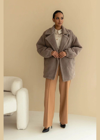 Коричневая демисезонная шуба Seventeen