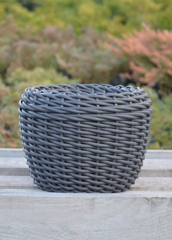 Кашпо 5 літрів (горщик для квітів та рослин),Вазон із штучного ротангу ручної роботи. Handmade (329193744)