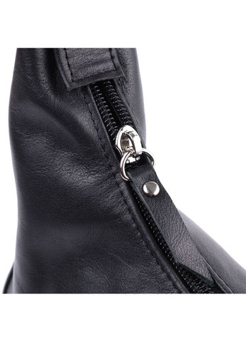 Женская сумка багет с регулируемым ремнем из гладкой натуральной кожи черная (sku_22834) No Brand (329853448)