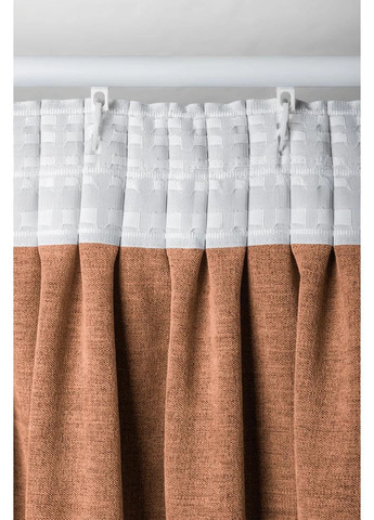 Шторы из матового шенила 2шт 3,5м х от 2,5м до 3м HYGG (370367172)