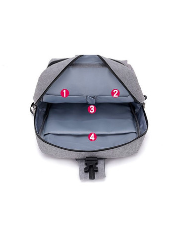 Чоловічий міський рюкзак з USBзарядкою Синій Dxyizu (297707737)