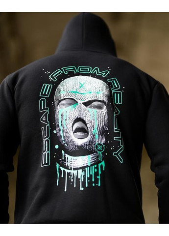 Тактическое мужское худи на флисе с принтом черное No Brand (365967730)