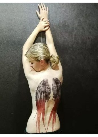 Тимчасове тату Крила Ангела на спину 48х35 см х1-91 Tattoo (366891074)