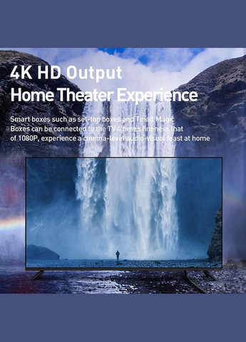 Кабель HDMI Enjoyment Series 4KHD Male To 4KHD Male |1m, 4K| (CAKSXB0G) Baseus (279826507)